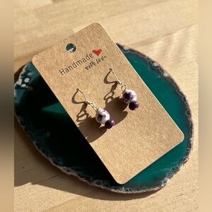 Purple Watercolor mini Dangle Earrings 💜